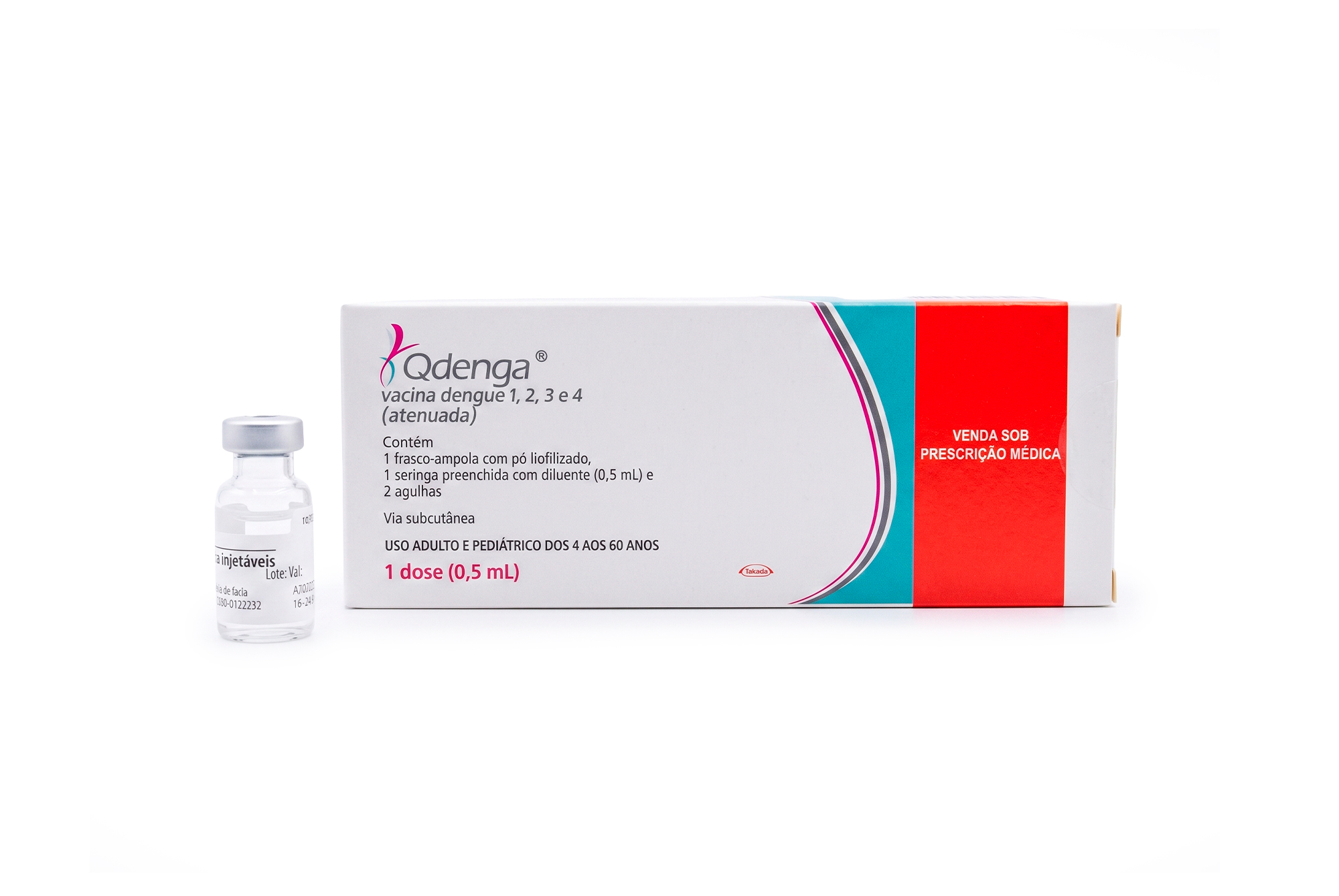 Frasco da vacina Dengue com a marca Maievah Clínica de Vacinas
